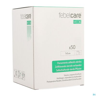 Febelcare med6 zelfkl. steriele verband.7x5cm 50st