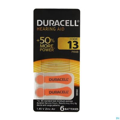 Duracell easytab hoorbatterij da13 6 oranje-2