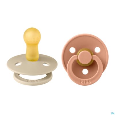 Bibs 2 fopspeen duo vanilla peach-2