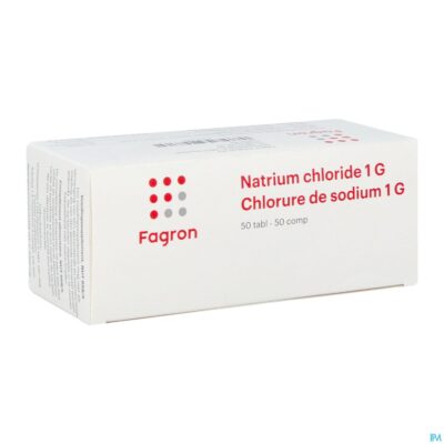 Natrium chloride 1g comp 50 fag