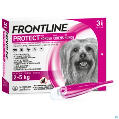Frontline protect spot on opl hond 2-5kg pipet 3-2