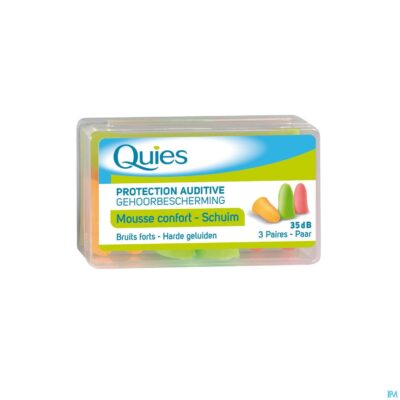 Quies oordoppen schuim fluo 3 paar-2
