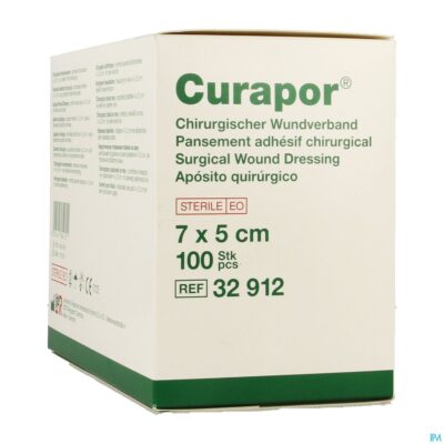 Curapor verb chirurg. steriel 7cmx 5cm 100 32912-4