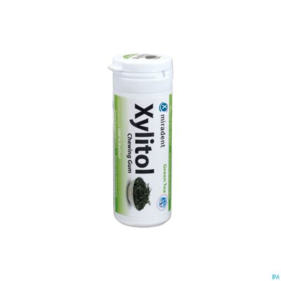 Miradent kauwgom xylitol groene thee z/suiker 30