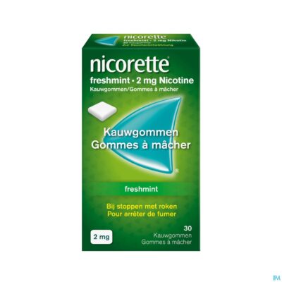 Nicorette freshmint kauwgom suikervrij 30x2mg-2