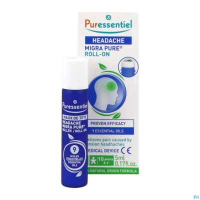 Puressentiel roller hoofdpijn 9 ess olie 5ml-4