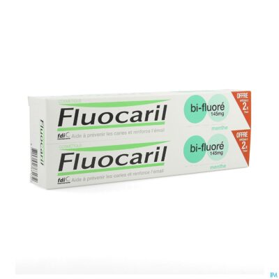 Fluocaril tandpasta bi-fluore 145 munt 2x75ml