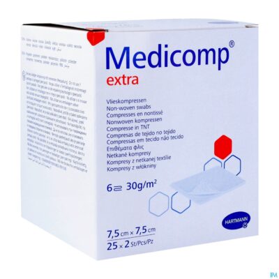 Medicomp 7,5x7,5cm 6l. st. 25x2 p/s