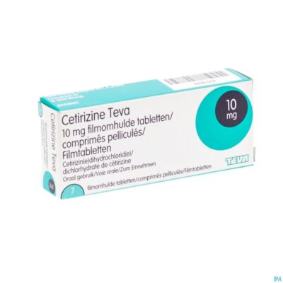 Cetirizine teva 10mg filmomh tabl 7-2