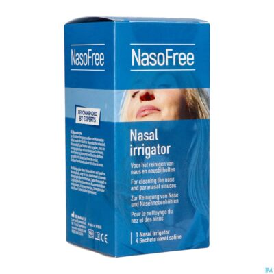Nasofree neusdouche fl + 4 zakjes
