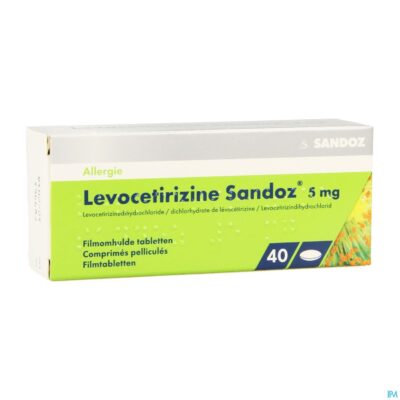 Levocetirizine sandoz 5mg comp enrob. 40 x 5mg