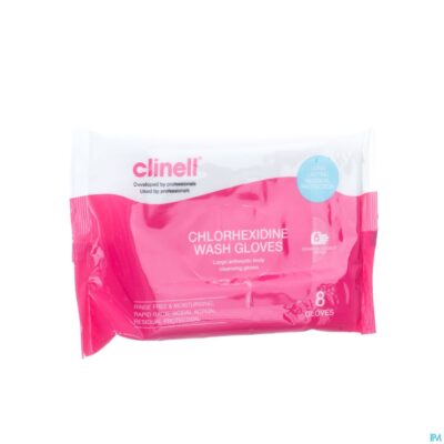 Clinell washandje 2% chlorhexydine 8