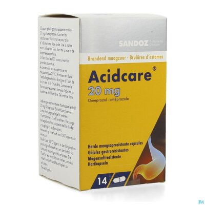 Acidcare 20mg sandoz caps maagsapres 14 x 20mg