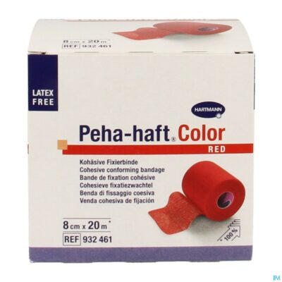 Peha-haft rood lf 8cmx20m 1 p/s-2
