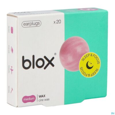 Blox natuurlijke was oordopjes 10 paar