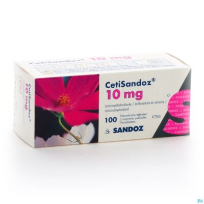 Cetirizine sandoz comp 100 x 10mg-4
