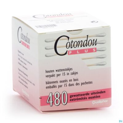 Cotondou plus wattestaafje hout 240-2