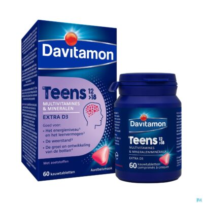 Davitamon teens aardbei comp 60-5