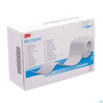 Micropore 3m hechtpleister 25mmx9,14m rol 12 1530-2