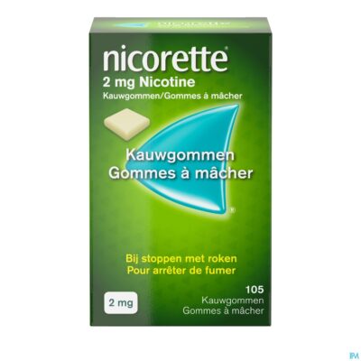 Nicorette kauwgom suikervrij 105x2mg