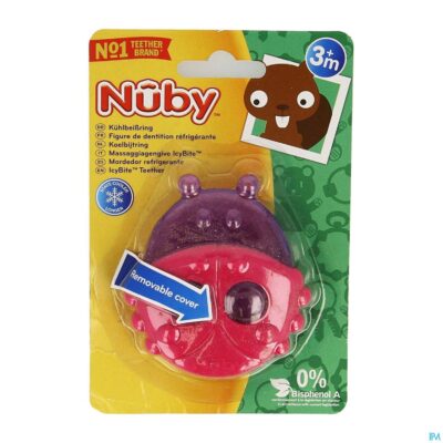 Nûby koelbijtfiguur diertjes met beschermhoes - 3m+