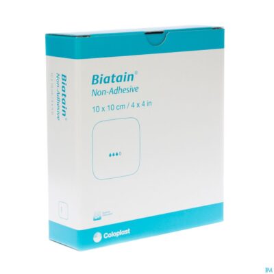 Biatain schuimverband n/adh 10,0x10,0cm 10 33410