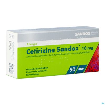 Cetirizine sandoz tabl 50 x 10mg