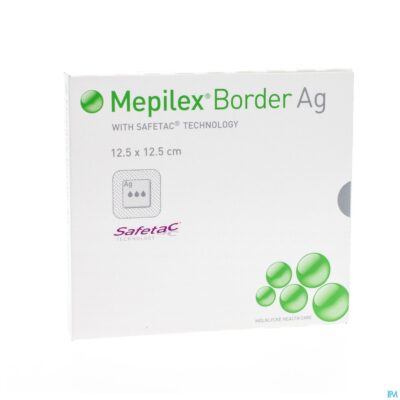 Mepilex ag verband steriel 12,5x12,5cm 5 287121-2
