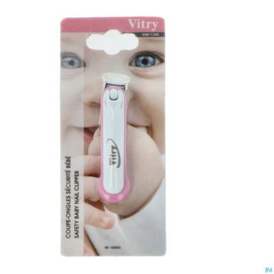 Nagelknipper baby met veiligheid blauw/roos (azie)