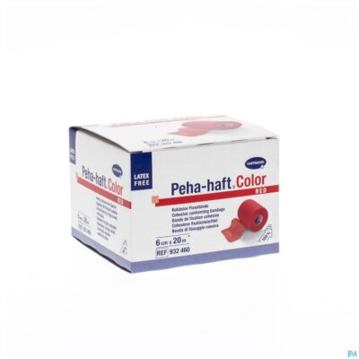 Peha-haft rood lf 6cmx20m 1 p/s