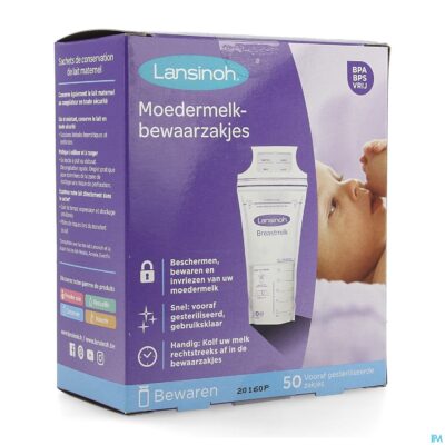 Lansinoh bewaarzakjes moedermelk 50 40056