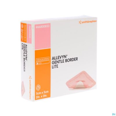 Allevyn gentle border lite 5,0x 5,0cm 10 66800833-3