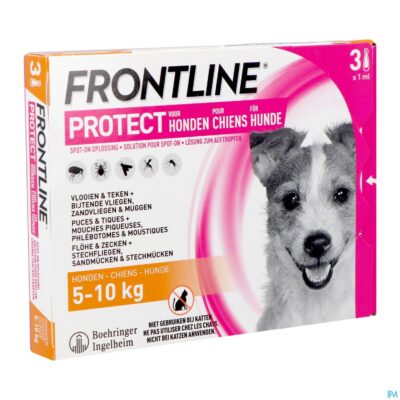 Frontline protect spot on opl hond 5-10kg pipet 3