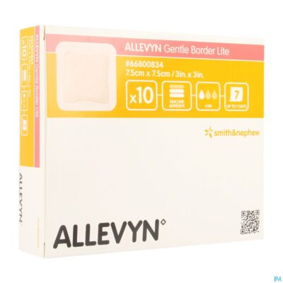 Allevyn gentle border lite 7,5x 7,5cm 10 66800834