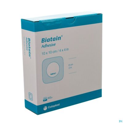 Biatain schuimverband adh 10,0x10,0cm 10 33430-2