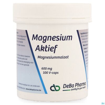 Magnesium actif caps 100 x 600mg deba-2