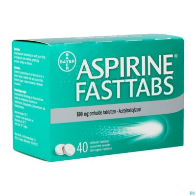 Aspirine fasttabs 500mg filmomh tabl 40