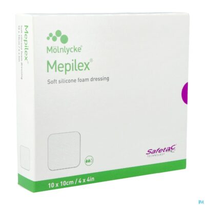 Mepilex schuimverb sil abs ster 10x10cm 5 294100