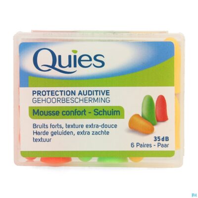 Quies oordoppen schuim fluo a/lawaai 6 paar