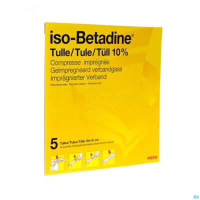 Iso betadine tulles compr 5 10x10