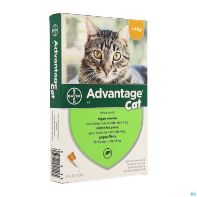 Advantage 40 katten <4kg 4x0,4ml
