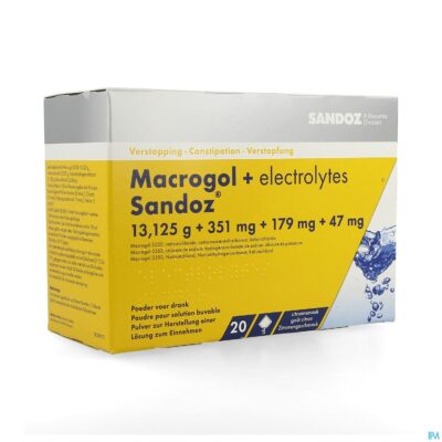 Macrogol + elektr sandoz pdr ciroensmaak 20x13,7g