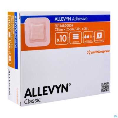 Allevyn verb adh hydrocel. 7,5x 7,5cm 10 66800009