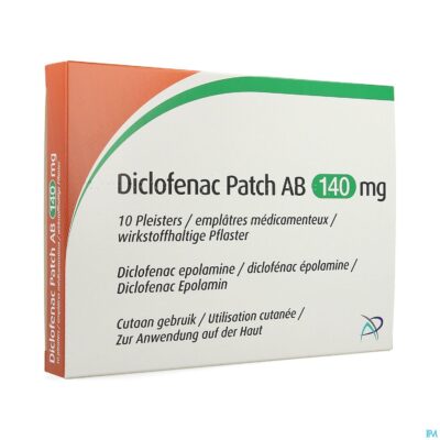 Diclofenac patch ab 140mg pleister 10