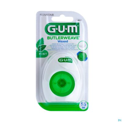 Gum dentalfloss weave waxed munt 1855