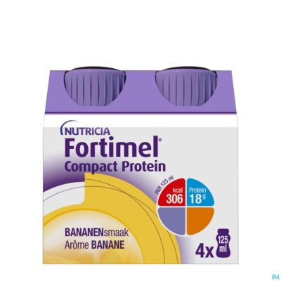 Fortimel compact protein banaan flesjes 4x125 ml