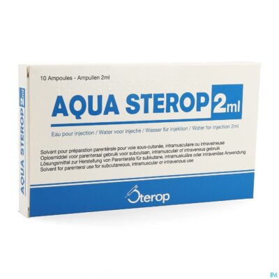 Aqua sterop pour inj solvens amp 10 x 2ml-2
