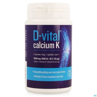 D-vital calcium k caps 180
