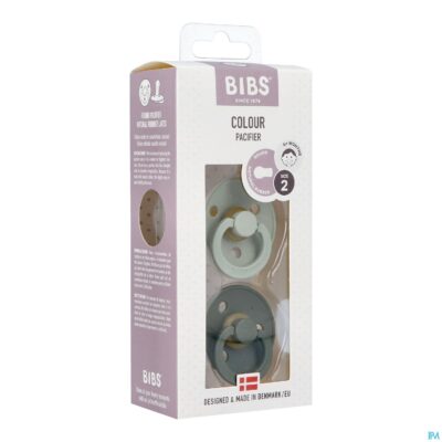 Bibs 2 fopspeen duo sage hunter green
