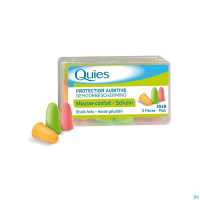 Quies oordoppen schuim fluo 3 paar-3